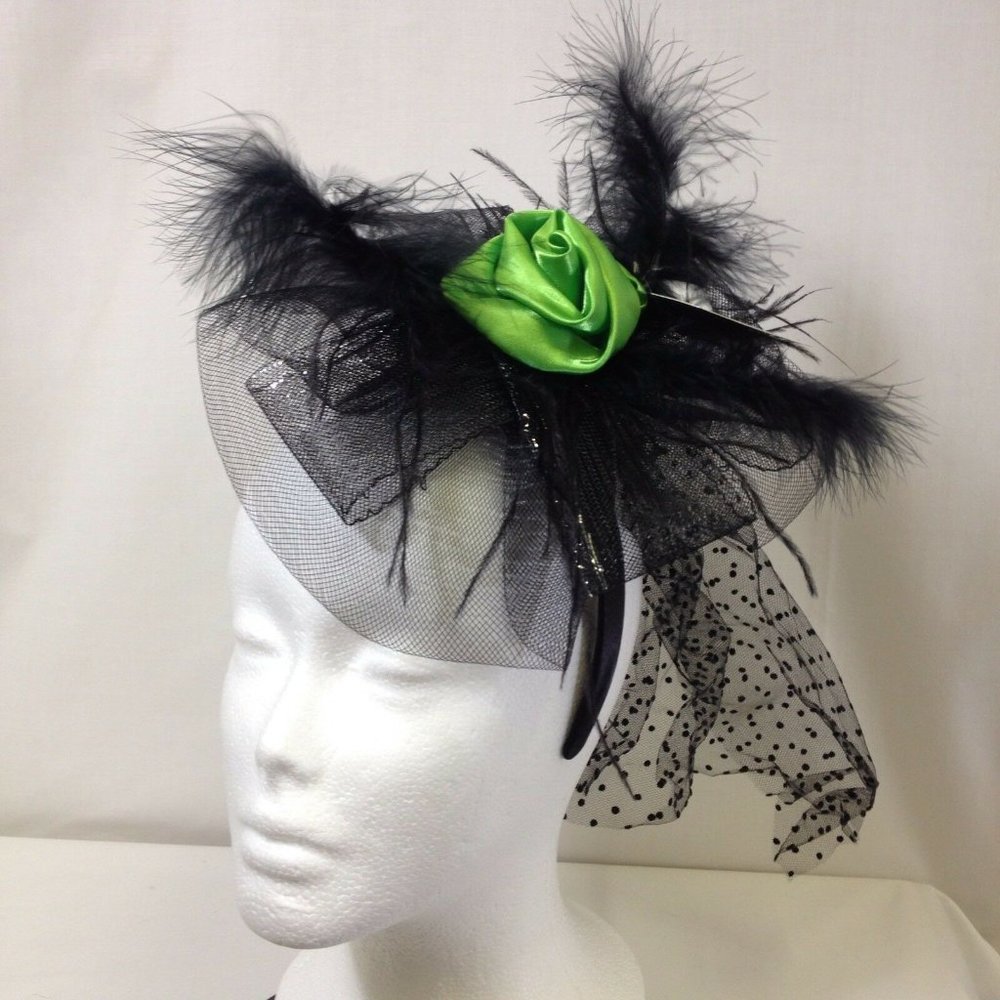 Day Of The Dead Costume Headband Rose Feathers